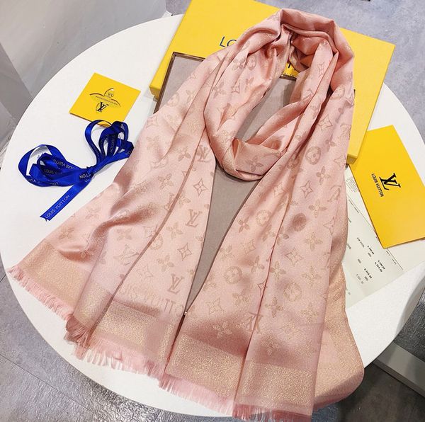 

designer wool and silk scarf women luxury spring and autumn shawl scarf brand scarves size about 180x70cm 8 colors, Blue;gray