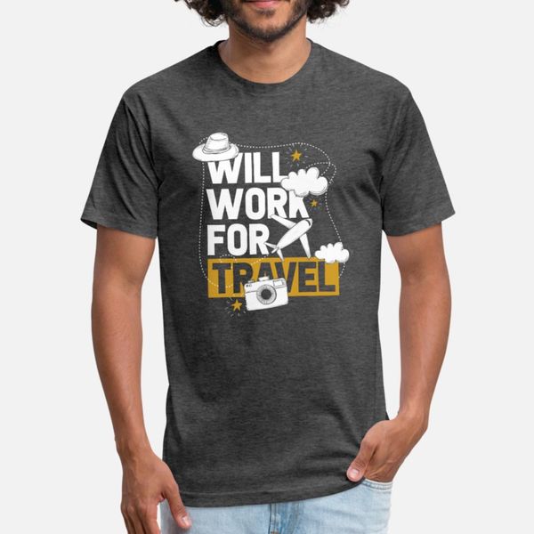 

будет ли работа для путешествий тенниска мужчин вязаная 100% хлопок s-xxxl фотографии фитнес моды весна осень kawaii рубашка