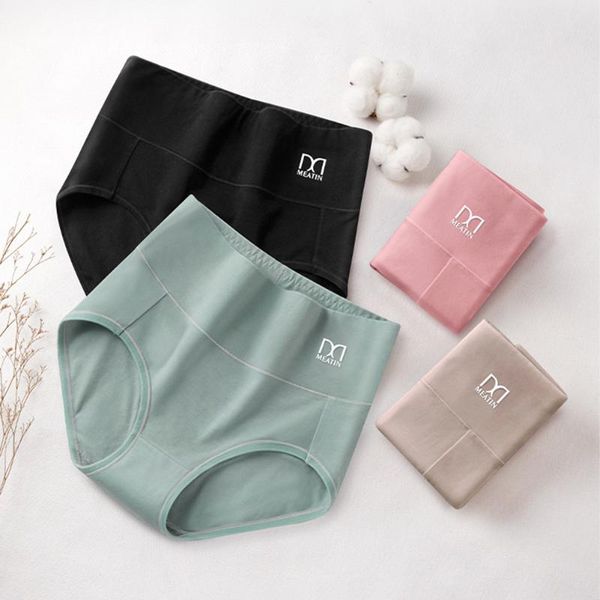 

graphene antibacterial underpants knickers printing comfortable cotton high waist non-trace abdomen carry buttock underwear, Black;pink