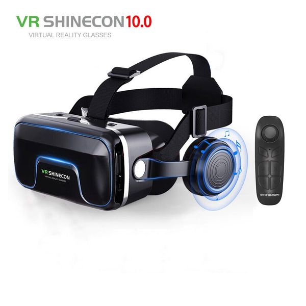 

cgjxs2019 google cardboard vr shinecon pro version vr virtual reality 3d glasses smart bluetooth wireless remote control gamepad t61906