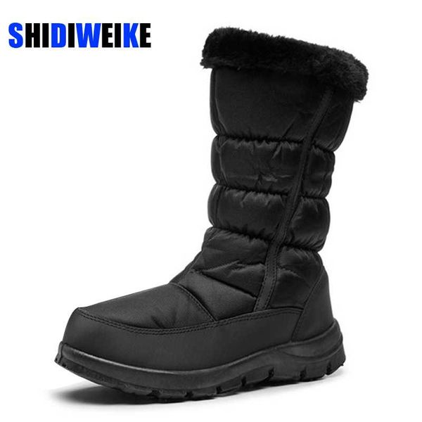 

women boots winter shoes platform women snow boots woman plush warm female high plus size ladies shoes casual waterproof, Black