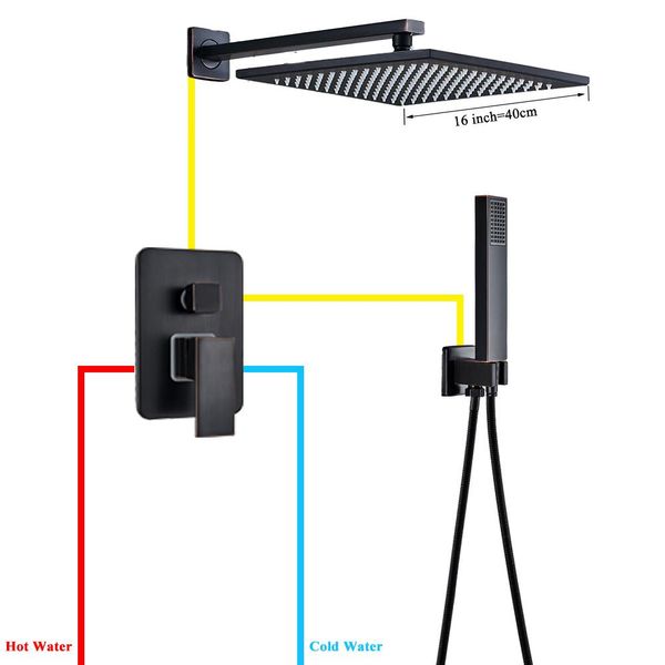 

черный душ uythner смеситель для душа ванны смесители tap одной ручкой набор душ bronze head set ванная brass осадков lcoss yh_pack