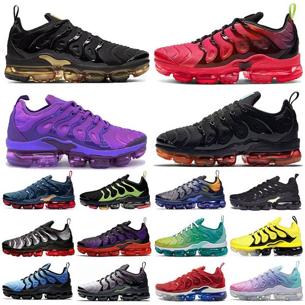 

new style tn plus big size 13 coquettish purple pastel metallic gold mens running shoes hyper violet volt lemon lime women trainers sneakers