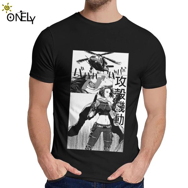 

pure cotton ghost in the shell manga t-shirt hip hop nice o-neck camiseta
