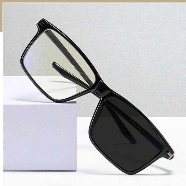 

mincl/transition sunglasses pchromic myopia eyeglasses optical men student finished myopia eyewear glasses frame uv400 nx, Black