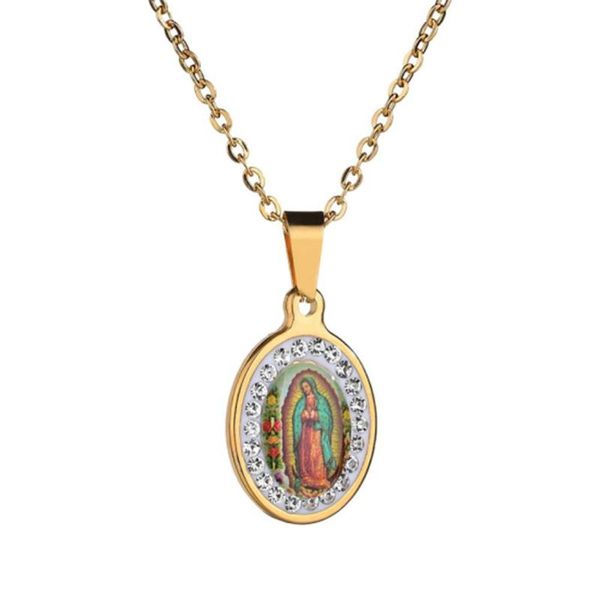 

1pcs fashion virgin mary pendant necklace for women men women necklace clavicle gift alloy pendant chain jewelry n9l9, Silver