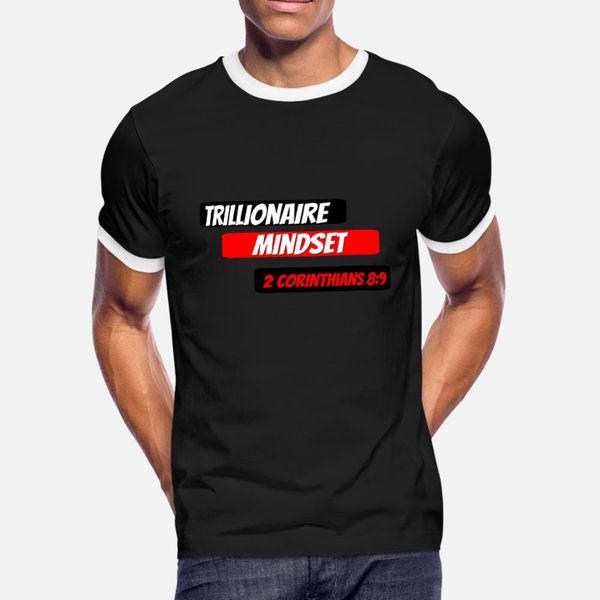 

trillionaire mindset t shirt men character short sleeve s-3xl novelty cute new style spring autumn leisure shirt