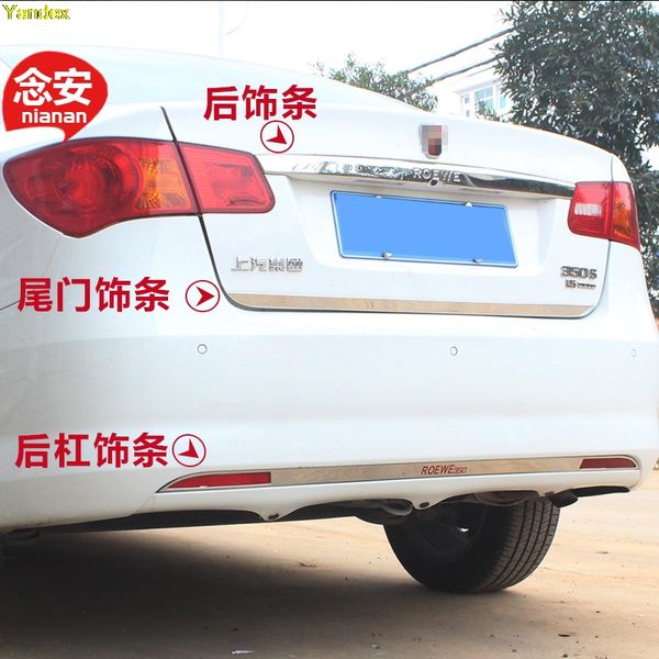 

yandex trunk of stainless steel decorative strip trim after bars rear door trim for roewe 350/360/rx5
