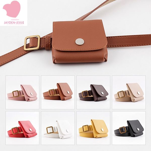 

fashion retro belt bag women's belt bag key phone dual-use women's decorative thin 8 colors designer, Black;brown