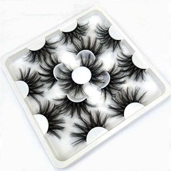 

false eyelashes 7 pairs 25mm 3d mink lashes natural thick long volume fake makeup extension dramatic eyelash maquiagem
