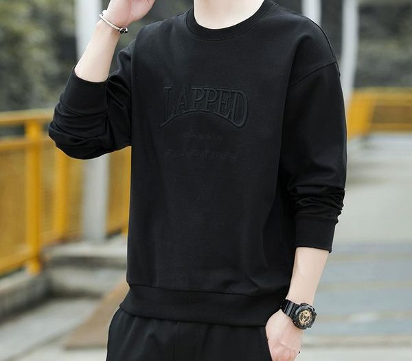 

designer shirt men shirts t shirt mens designer t shirts designer clothes luxury shirt long sleeve round collar cotton new 2020, White;black