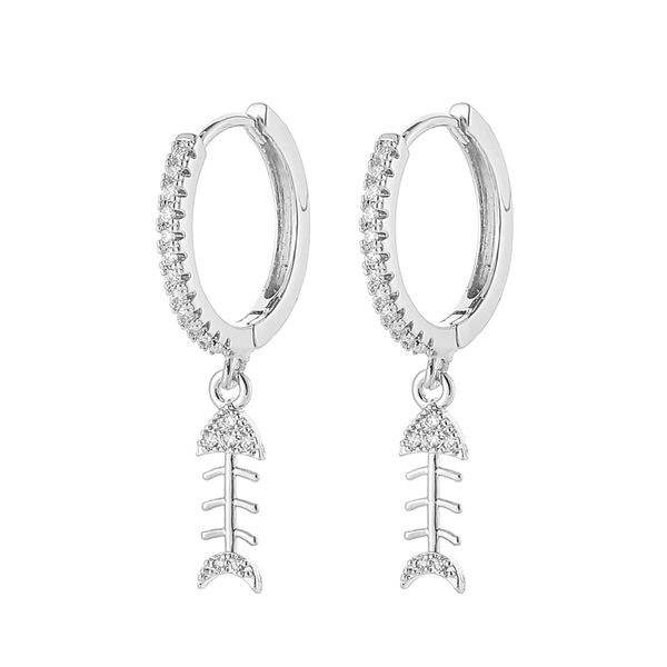 

Fashion Cute Fish Gold Earrigns Top Qulaity Crystal Small Hoop Earrigns For Women Girls Fashion Jewelry 2020
