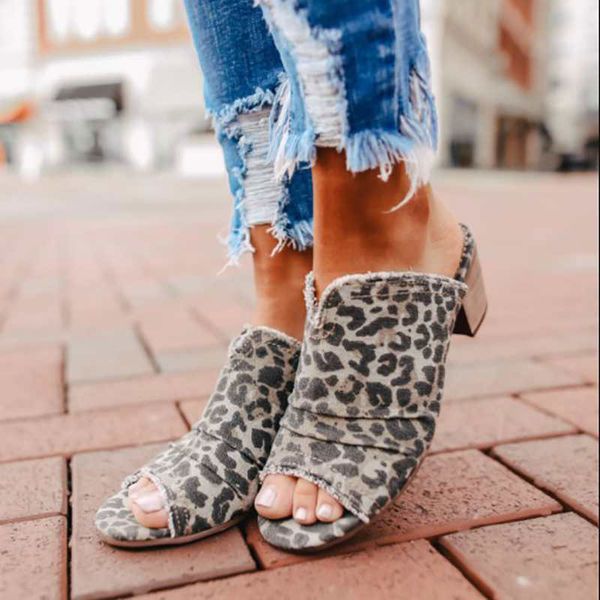 

sandals women low thick heel open toe slip on beach casual summer fs99, Black