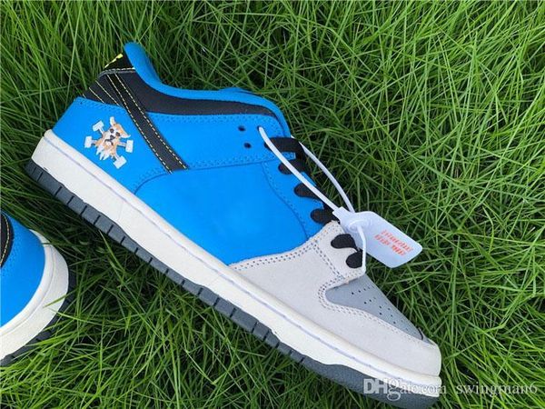 

high instant skateboards x sb low skateboarding shoes men running shoes grey toe 3m reflective blue hero sports sneakers with box