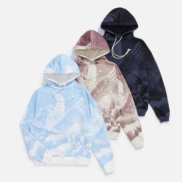 

2020 20ss kt pegasus full printed hoodies men women spring autumn long sleeve pullover high street hooded sweatshirt sweater hfymwy465, Black