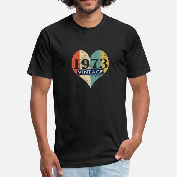

vintage 1973 retro t shirt men designing tee shirt s-xxxl letters fitness new fashion summer slim shirt