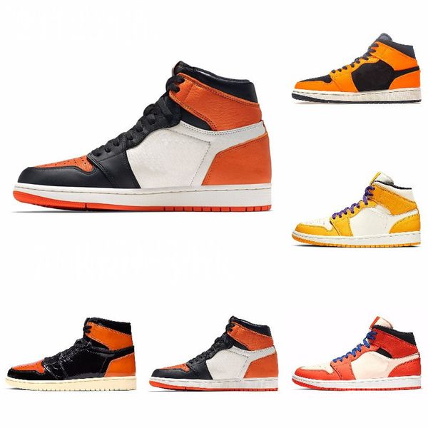 

new 1s high 3 shattered og bred toe banned game royal shoes men 1s shadow sneakers with box j#08-209