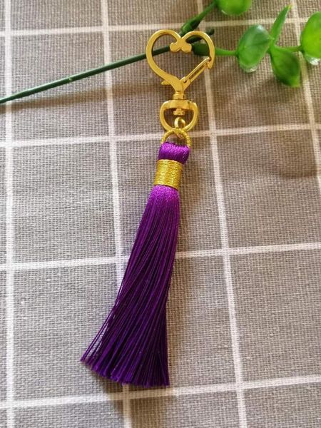 

new keychain women good drapability tassels love alloy keyrings bag pendant key ring gold charm gift jewelry dl0117, Silver