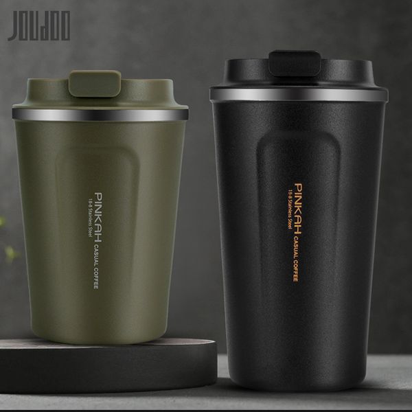 

380 & 510ml 304 stainless steel thermo cup travel coffee mug with lid car water bottle vacuum flasks thermocup for gift