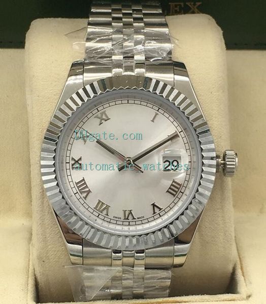 

mechanical watches 36mm romen dial 126334 126233 126231 116233 automatic jubilee steel bracelet men's luxury watches, Slivery;brown