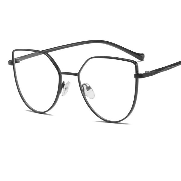 

european and american new fashion glasses trend personality decoration comfortable glasses metal wild art sunglasses, Black