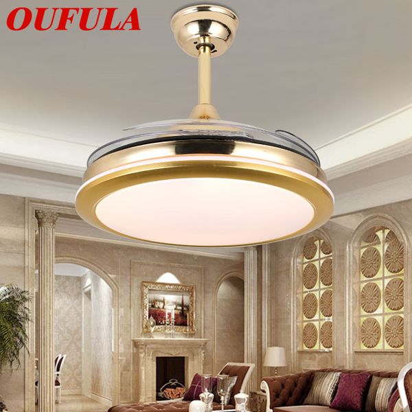 

outela modern ceiling fan lights invisible fan blade remote control for dining room bedroom restaurant fashional