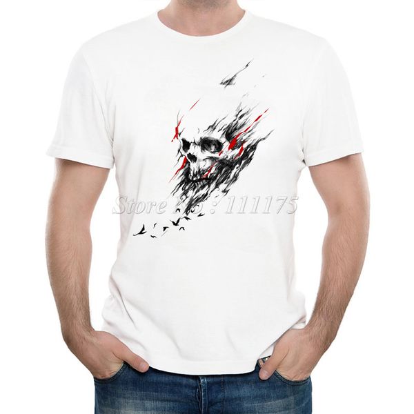 

new arrivals 2019 men's summer horried skull fresh printed t shirt cool casual tee