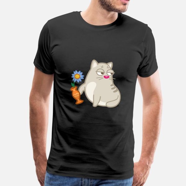 

cat тыкая vase футболка мужчины фитнес хлопок s-xxxl семья фитнес юмор spring pictures
