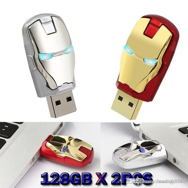 

cgjxscgjxsbrand design real capacity avengers iron man led lighting pen drive usb flash drive 32gb ~128gb