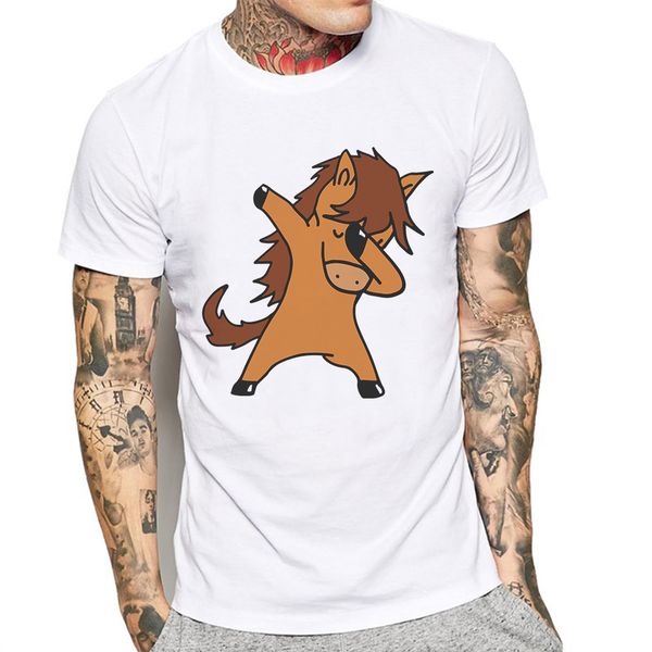 

summer brand men t shirt fashion funny dabbing unicorn print t-shirt short sleeve hipster mens tees camisetas hombre verano