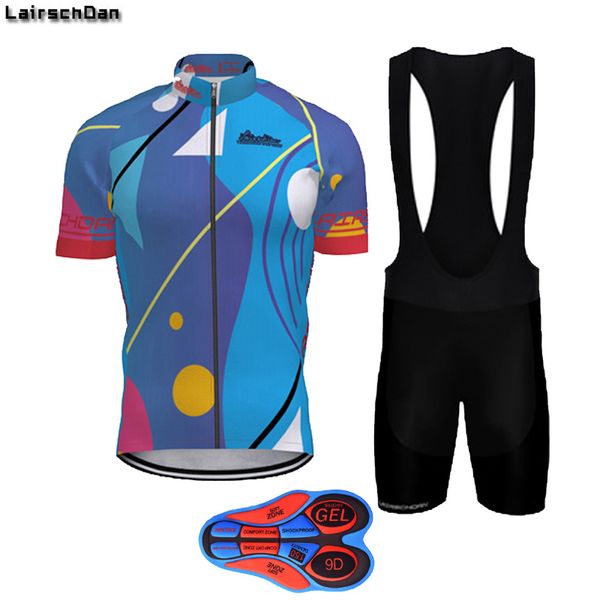 

racing sets 2021 men's cycling clothing bike uniform summer road bicycle clothes breathable quick dry jersey set, Black;blue