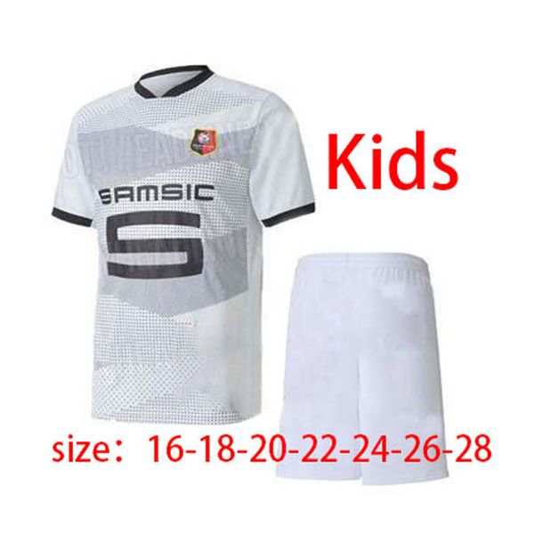 

20 21 stade rennes home kids soccer jerseys away man 28 j.martin bourigeaud 14 11 niang raphinha 10 terrier jersey football shirts, Black;yellow
