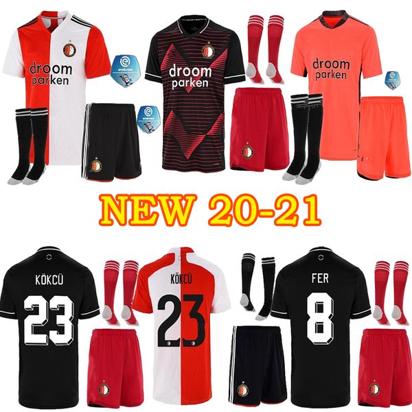 

kit socks 20 21 feyenoord soccer jerseys 2020 2021 larsson v.persie berghuis vilhena feyenoord rotterdam football jersey shirt, Black
