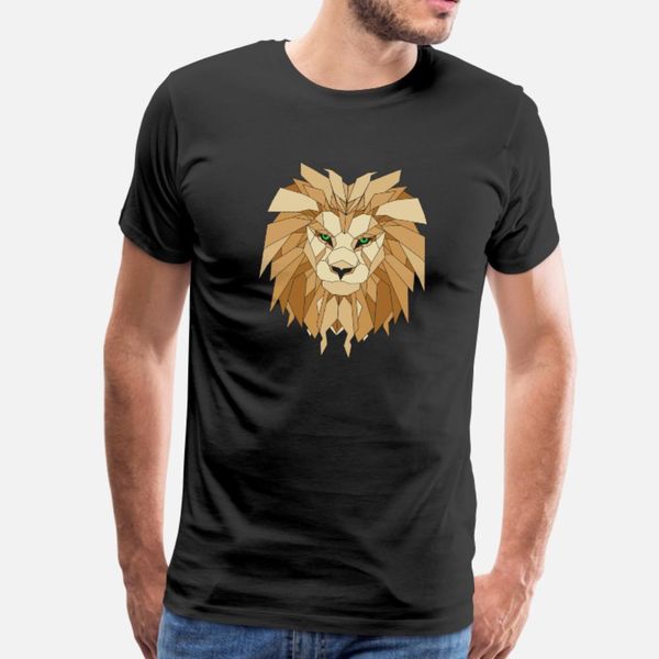 

geometric shape lion head t shirt men graphic tee shirt plus size 3xl cool graphic new style spring autumn vintage shirt
