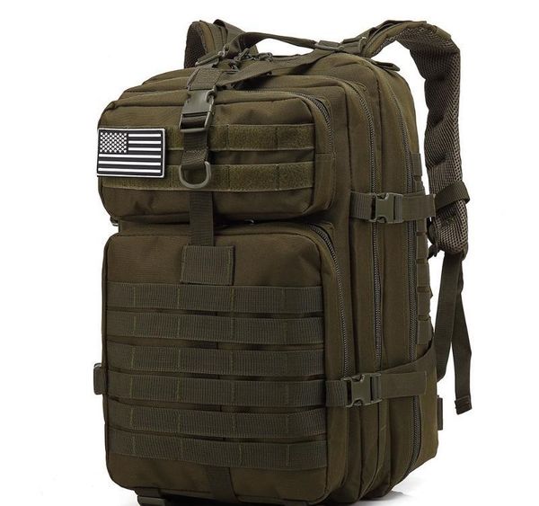 

50l large capacity man army tactical backpacks assault bags outdoor 3p molle pack for trekking camping hunting bag