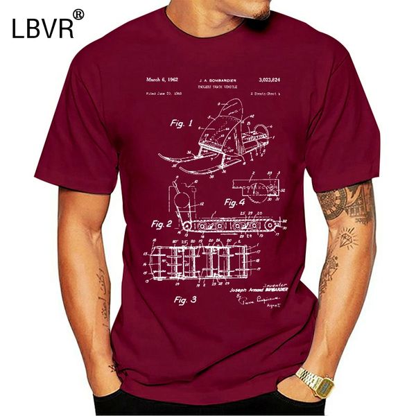

bombardier snow mobile patent tee t shirt ski gift winter sports skiing gear ski-doo t-shirt classic custom design