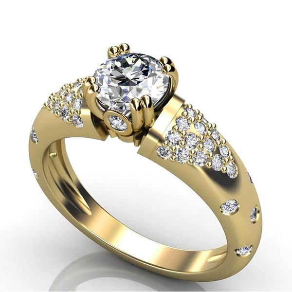 

junerain brand national new design women ring for wedding ceremony gold color dazzling crystal zircon stone noble female party rings, Silver