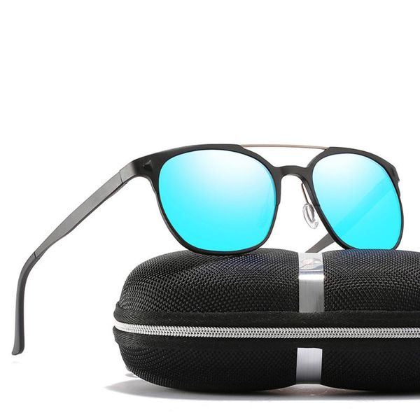 

al-mg retro vintage round double bridge polarized sunglasses custom made myopia minus prescription polarized lens -1 to-6, White;black