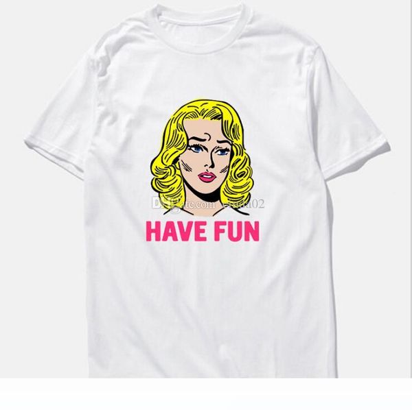 

monroe fun printed short sleeve t-shirts female high street blouse summer tide shirt women, White