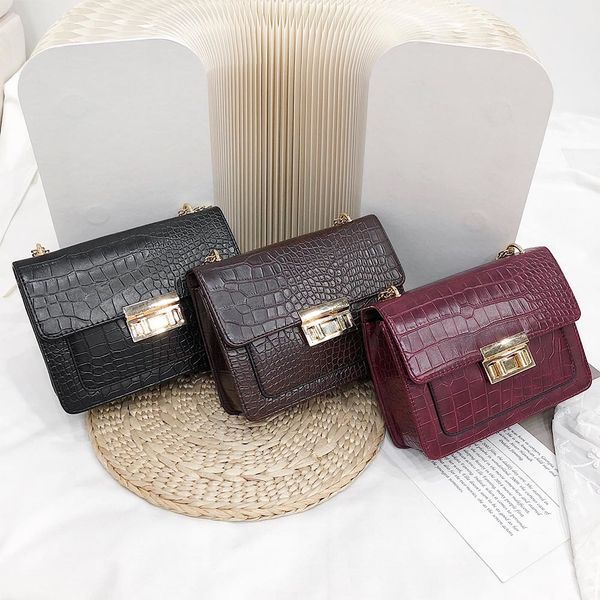 

stone pattern crossbody bags for women 2019 fashion small solid colors shoulder bag flap female handbags and purses