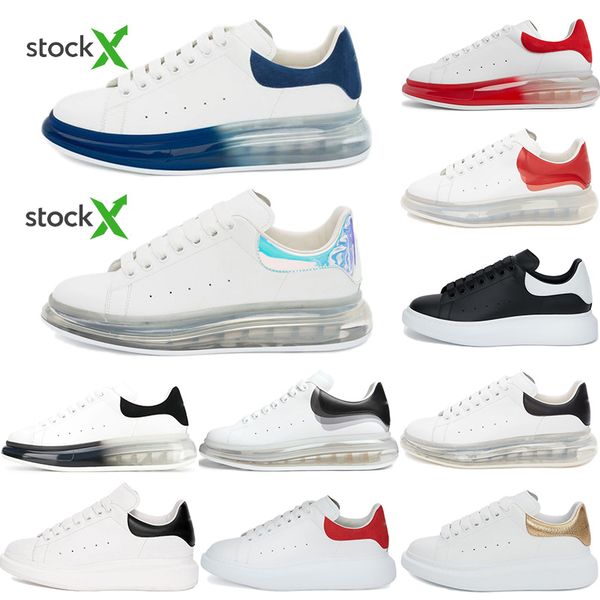 

2020 men shoes fashion women shoes men's leather lace up platform oversized sole sneakers white black casual shoes with box size 36-45