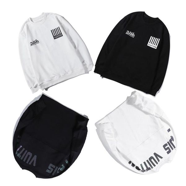 

ppi new men's hooded sweatshirt high-end pure cotton printed hoodie men's hoodie ladies sweatshirt long sleeve round neck sweatshi, Black