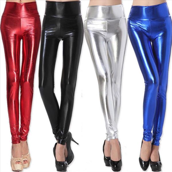 

сексуальные женщины legging брюки wetlook лаковой кожи латексных штаны сексуального карандаш задыхается dnace clubwear узкие эластичный брюк, Black