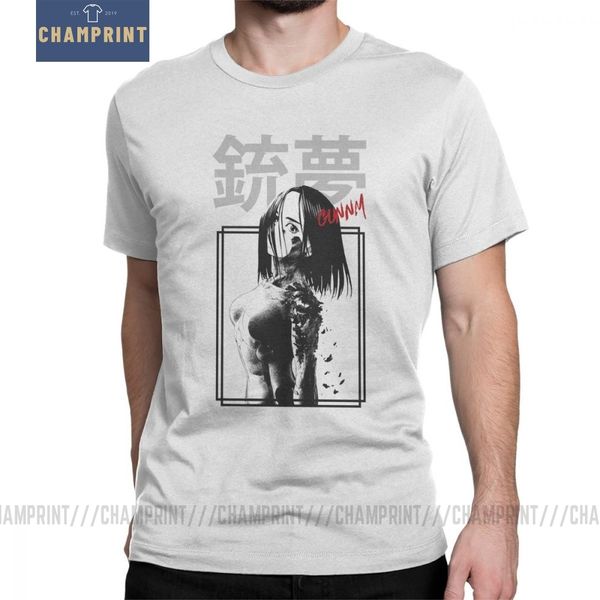 

battle angel alita gunnm comic movie anime t-shirt man short sleeved vintage tees round neck cotton clothes large size t shirt