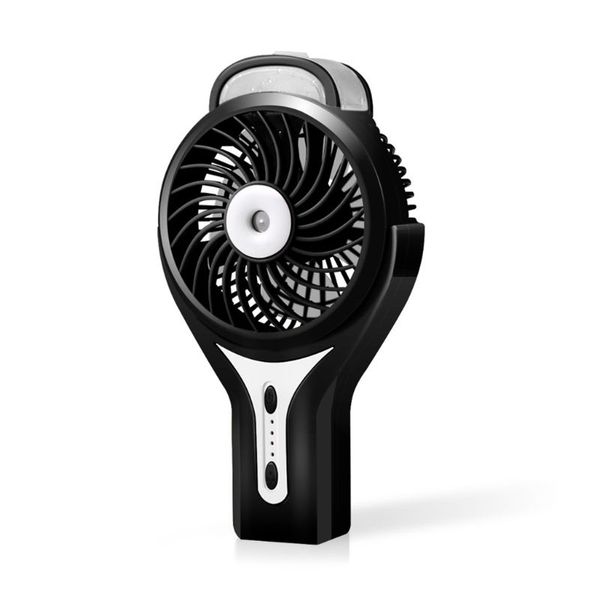 

hand held portable water misting fan for travel, rechargeable battery operated or usb powered, humidifier and personal fan 2in1