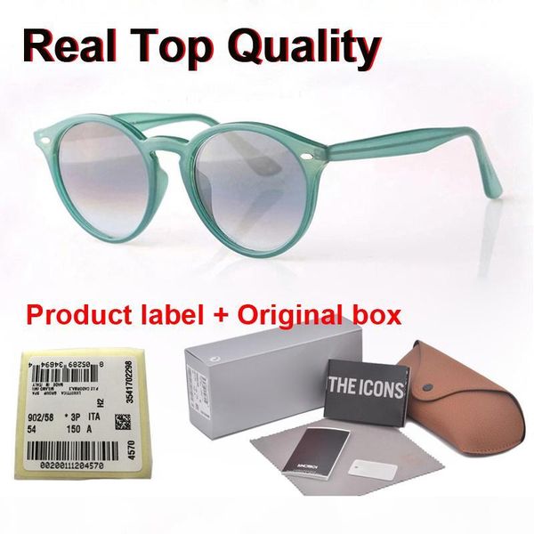 

1pcs wholesale - brand designer round sunglasses for men women glasses uv400 glass lens eyewear with case and box, White;black