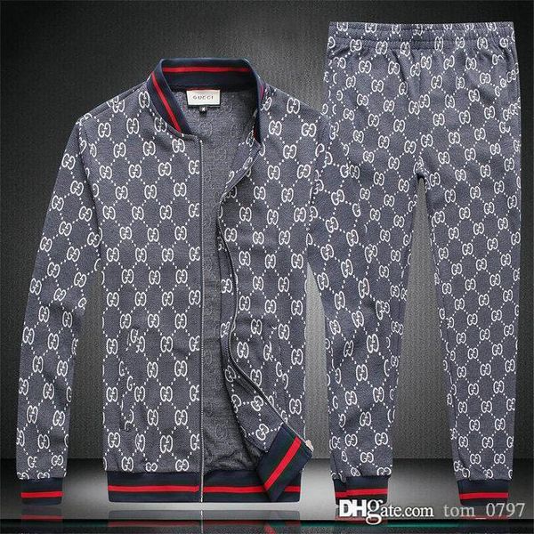 

2020 mens tracksuit sweatshirts suits men track sweat suit coats man jackets coat 2 piece men fashion hip hop letter patchwork tracksuit, Gray