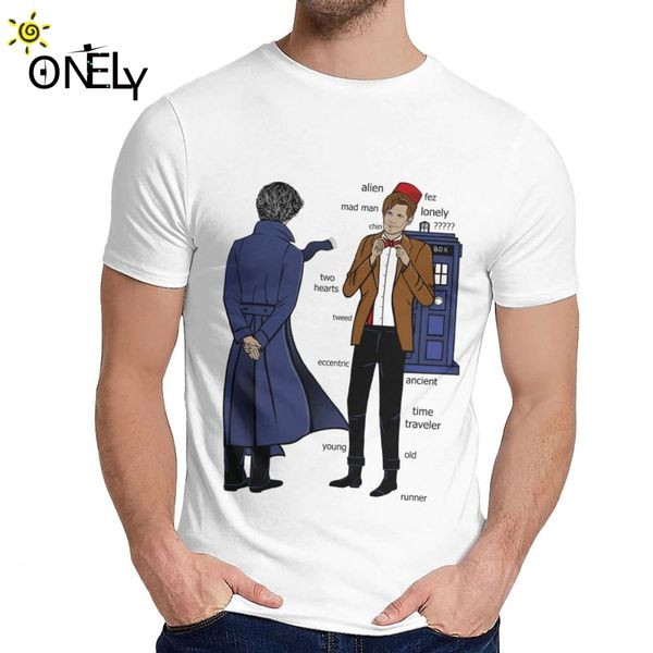 

nice cotton sherlock holmes doctor john watson tee shirt man's new arrival leisure classic o-neck homme tee shirt