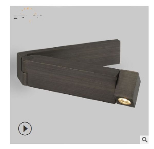 

2020 l bedroom bedside rectangular bright led reading wall lamp rotary lamp small spot lamp high quality