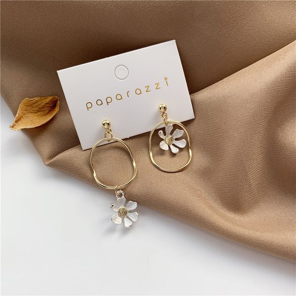 

stud earring for women charms ladies fashion design flower wedding girls yellow gold color elegant vintage zinc alloy kolczyki, Golden;silver